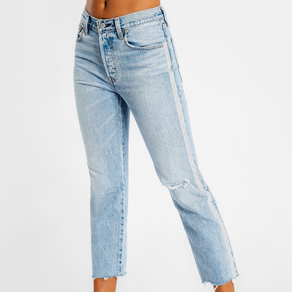 NWOT Levi’s 501 Crop Jeans in Diamond in the Rough